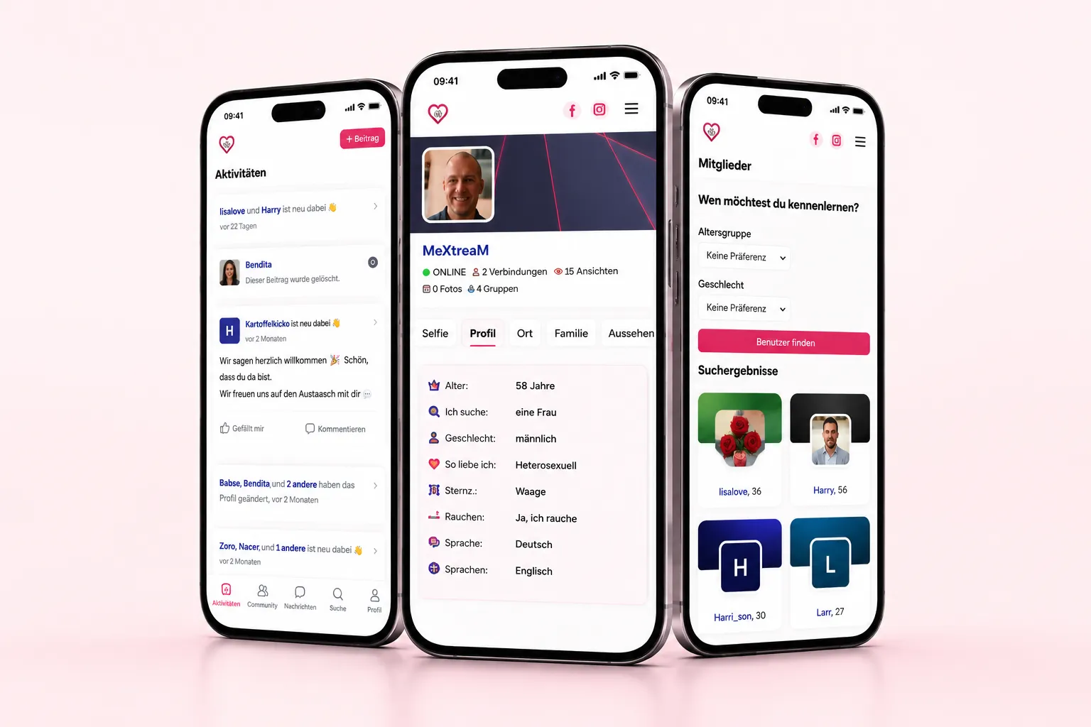 I-Single Community auf dem Smartphone